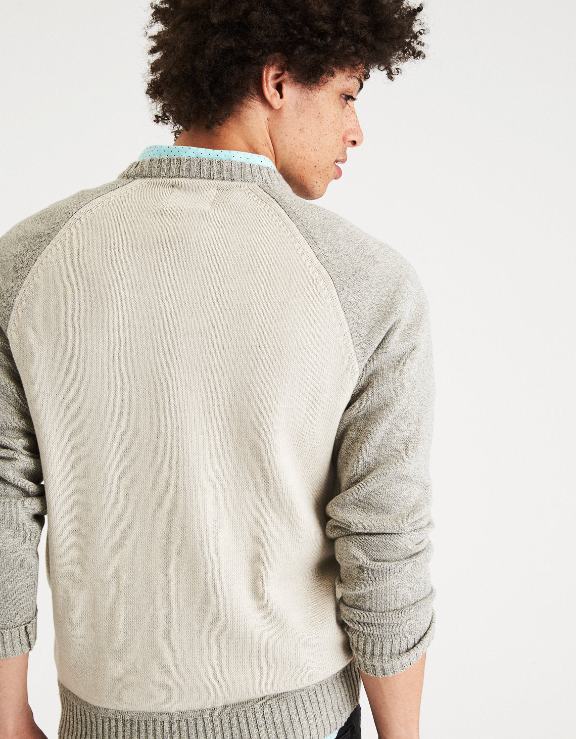 M-Raglan Crew Neck Sweater