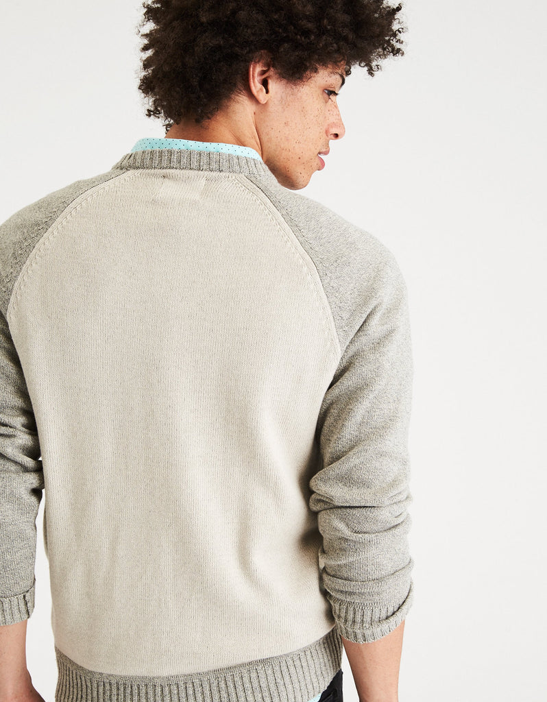 M-Raglan Crew Neck Sweater