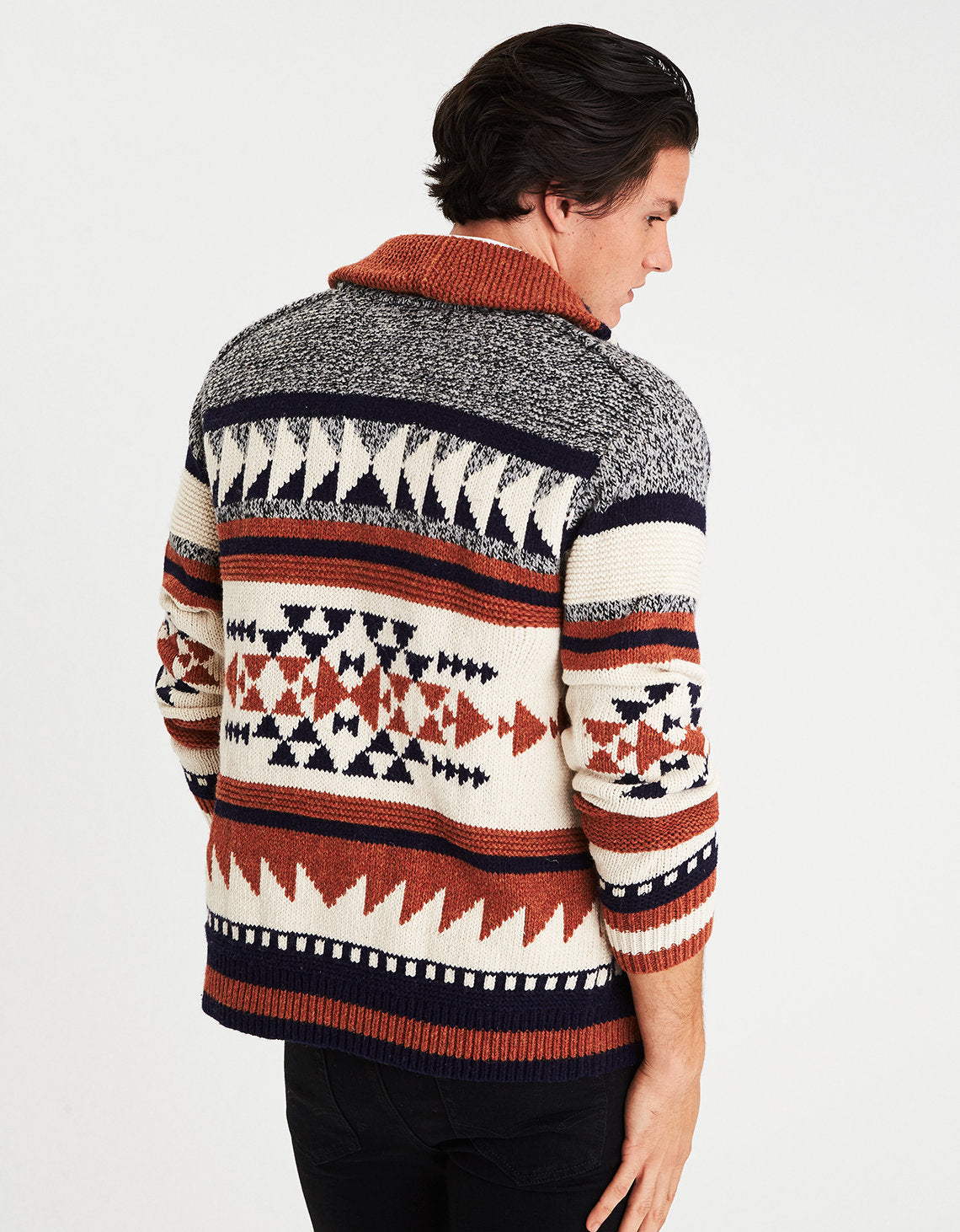 M-Pattern Zip-Up